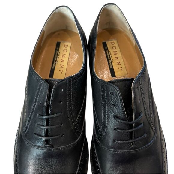 New Domani by Johnston & Murphy Italian Black Oxford Dress Shoes 10  10N main image 4